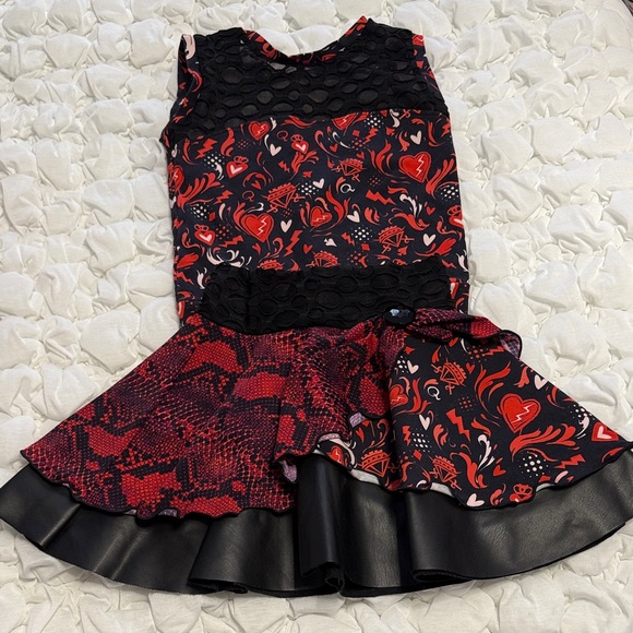 Other - Descendants Rise of Red Custom Kids Red & Black Heart Print Set